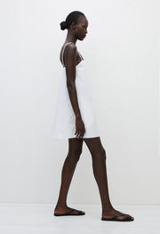 Square Cami Mini Dress - White - Matteau